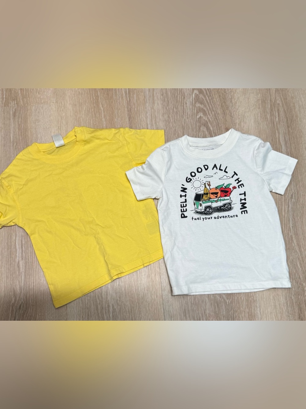 Kids 2-Pack Tee Set - Yellow & White Graphic T-Shirt